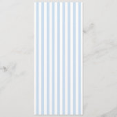 Modern Minimal Minimalist Blue Stripes Wedding Menükarte (Rückseite)