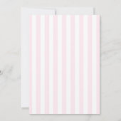 Modern Minimal Minimalist Red Pink Stripes Wedding Dankeskarte (Rückseite)