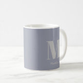 Modern Minimal Monogram, Anfangsgrauer Name Kaffeetasse (VorderseiteRechts)