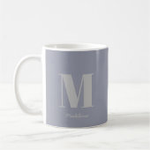 Modern Minimal Monogram, Anfangsgrauer Name Kaffeetasse (Links)
