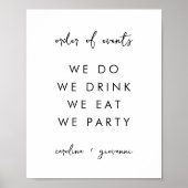 Modern Minimal | Monogram Willkommensschild zur Ho Poster (Vorne)