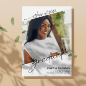 Modern Minimal Multi Photo Graduation  Einladung