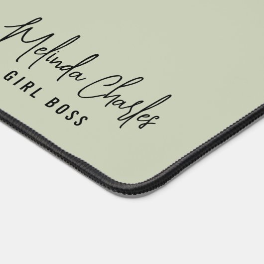 MODERN MINIMAL-Namensgebung solide, blassgrün Schreibtischunterlage (Ecke)