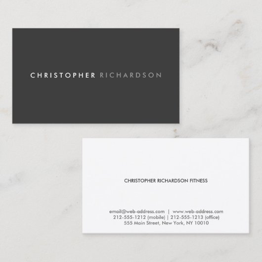 MODERN & MINIMAL Nr. 6 Visitenkarte (Vorne/Hinten)