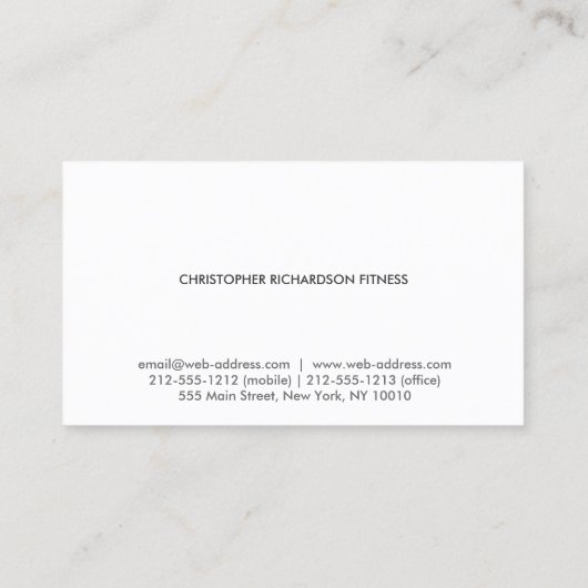 MODERN & MINIMAL Nr. 7 Visitenkarte (Rückseite)