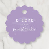 Modern Minimal One Smart Cookie Graduation Party Geschenkanhänger (Rückseite)