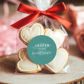 Modern Minimal One Smart Cookie Graduation Party Runder Aufkleber