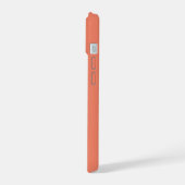 Modern Minimal Orange Monogram Initial iPhone 15 Hülle (Linke Seite)