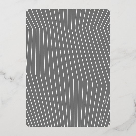 MODERN MINIMAL Party Grau 30. Folieneinladung (Rückseite)