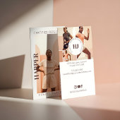 Modern Minimal Personal Trainer Photos & Monogram Visitenkarte