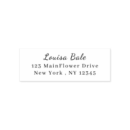 Modern Minimal | Personalisierte Rücksendeadresse Permastempel (Design)