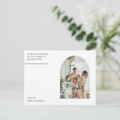 Modern Minimal Photo Arch Christmas Cards Postkarte (Stehend Vorderseite)