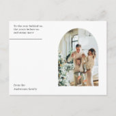 Modern Minimal Photo Arch Christmas Cards Postkarte (Vorderseite)