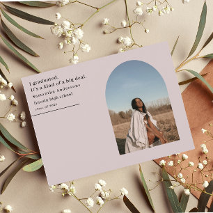 Modern Minimal Photo Arch Graduate Announcements Postkarte