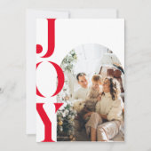 Modern Minimal Photo Arch Joy Einladung (Vorderseite)