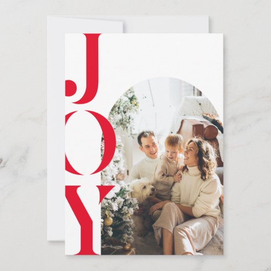 Modern Minimal Photo Arch Joy Einladung (Vorderseite)