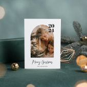 Modern Minimal Photo Arch Merry Christmas Einladung