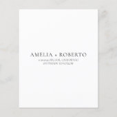 Modern Minimal Photo Frame Save The Date Card Flyer (Hinten)