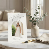 Modern Minimal Photo Graduation Dankeskarte