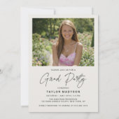 Modern Minimal Photo Strip | Graduation Party Einladung (Rückseite)