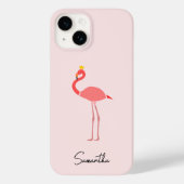 Modern Minimal Pink Flamingo Case-Mate iPhone Hülle (Rückseite)