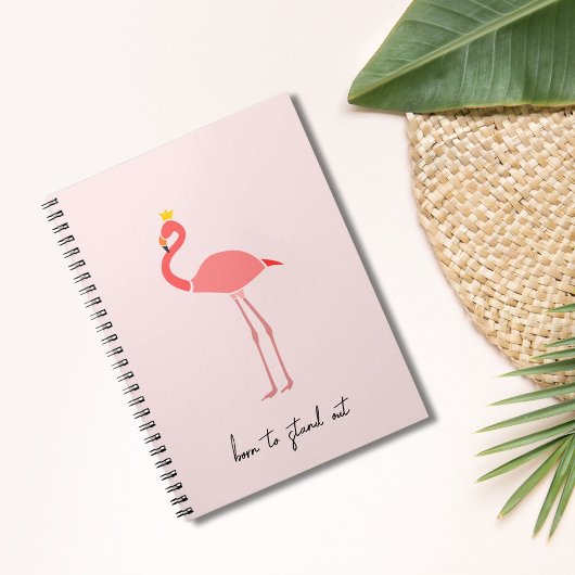 Modern Minimal Pink Flamingo Notizblock