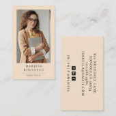 Modern Minimal Professional Photo Business Card Visitenkarte (Vorne/Hinten)