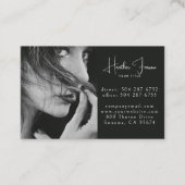 Modern Minimal Professional Photo Social QR Code Visitenkarte (Vorderseite)