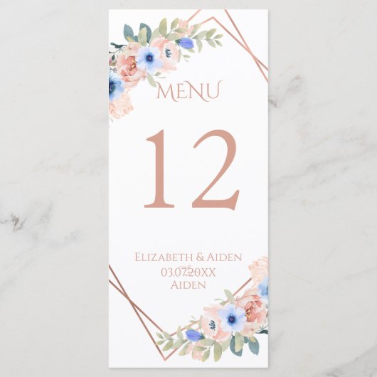 Modern, minimal, pur, weiß, gold (Imitat) Menükarte (Rückseite)