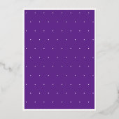 Modern Minimal Purple Fifty & Fabulous Birthday Folieneinladung (Rückseite)