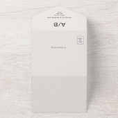 Modern Minimal QR All-in-One Wedding Invitation All In One Einladung (Außenbereich)