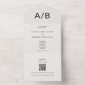 Modern Minimal QR All-in-One Wedding Invitation All In One Einladung (Innen Boden)