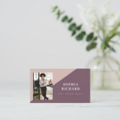 Modern Minimal Real Estate Agent Photo QR Code Visitenkarte (Stehend Vorderseite)