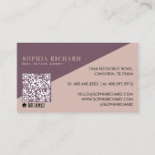 Modern Minimal Real Estate Agent Photo QR Code Visitenkarte (Rückseite)