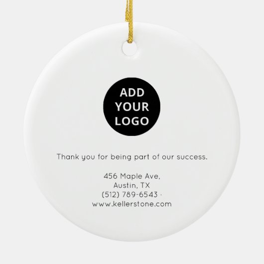 Modern Minimal Real Estate Logo Ornament (Hinten)