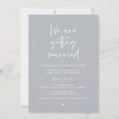 Modern Minimal Reception, "We are getting married" Einladung (Vorderseite)