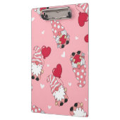 Modern Minimal Red Heart Valentine’s Day Present Klemmbrett (Links)