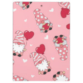 Modern Minimal Red Heart Valentine’s Day Present Klemmbrett (Rückseite)