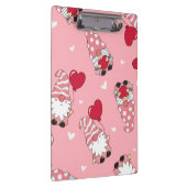 Modern Minimal Red Heart Valentine’s Day Present Klemmbrett (Rechts)