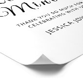 Modern Minimal Retirement Gastgeschenk Sign Poster (Ecke)