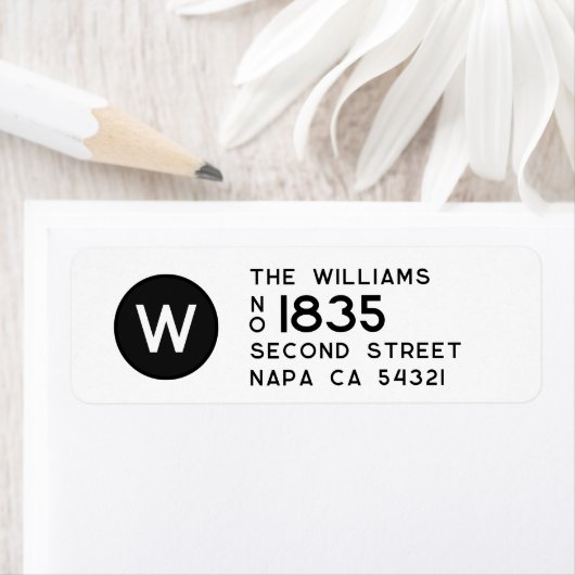 Modern Minimal Return Address Monogram  (Insitu)