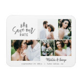 modern minimal rustic multi photo wedding magnet (Horizontal)