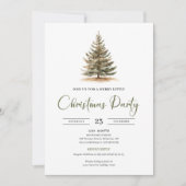 Modern Minimal Sage Beige Christmas Party Einladung (Vorderseite)