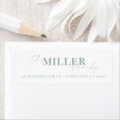 Modern & Minimal Sage Green Return Address Label (Insitu)