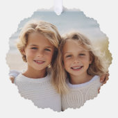 Modern Minimal Sage Green - Weihnachten 3 Foto Ornament Karte (Vorderseite)