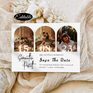 Modern Minimal Save The Date Arch Collage  Einladung