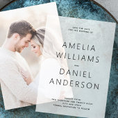 Modern minimal Save the Date Pergament Einladungen