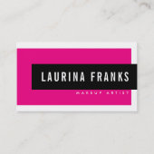 MODERN MINIMAL schlichte Marke schick heiß rosa sc Visitenkarte (Vorderseite)