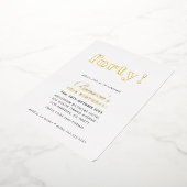 MODERN MINIMAL schlichte schick vierziges Geburtst Folieneinladung (Gedreht)