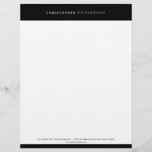 MODERN & MINIMAL Schwarz/Weiß-Buchstaben Briefbogen